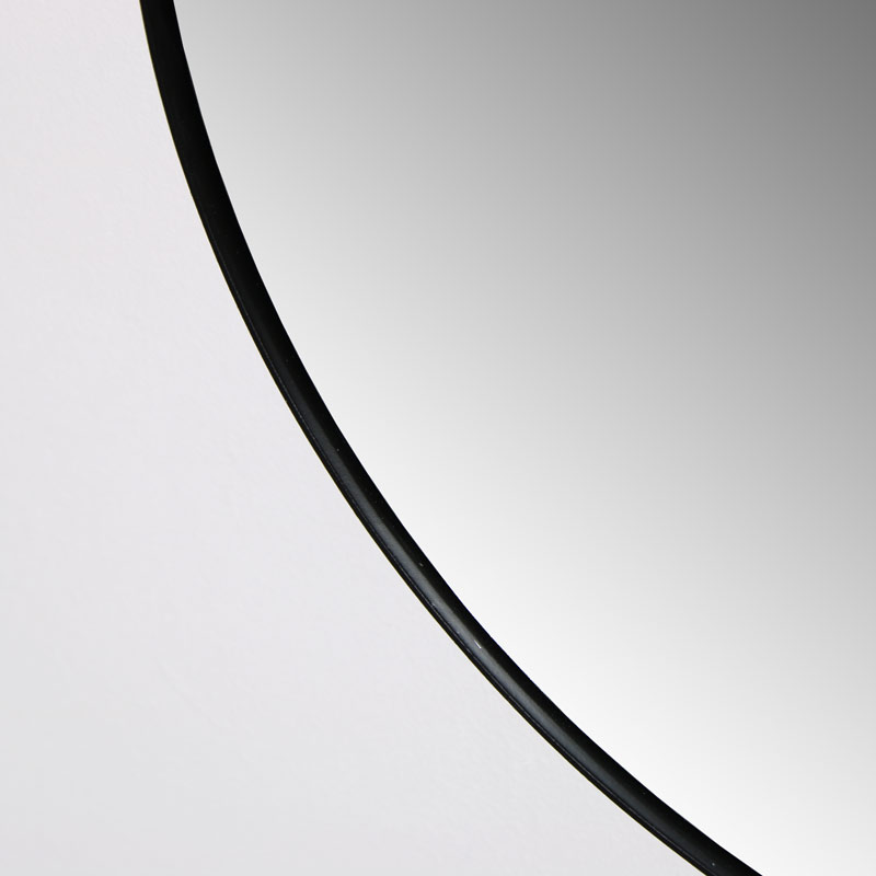 Black Oval Wall Mirror 50cm x 150cm