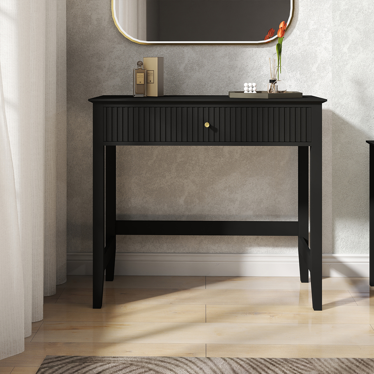 Dressing Table & Stool Set - Hales Black Range