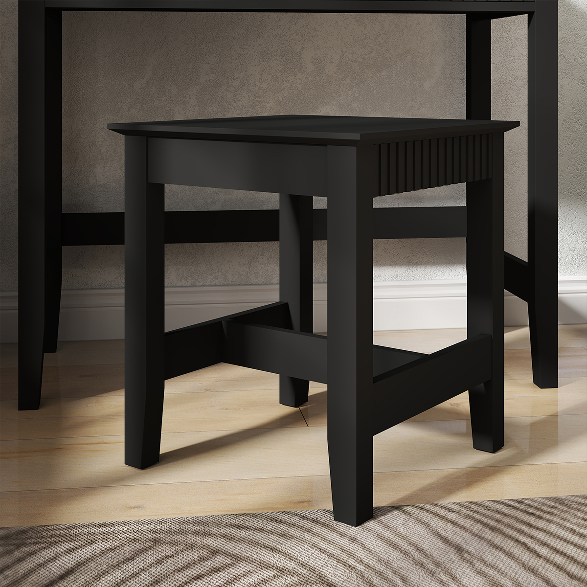 Dressing Table & Stool Set - Hales Black Range