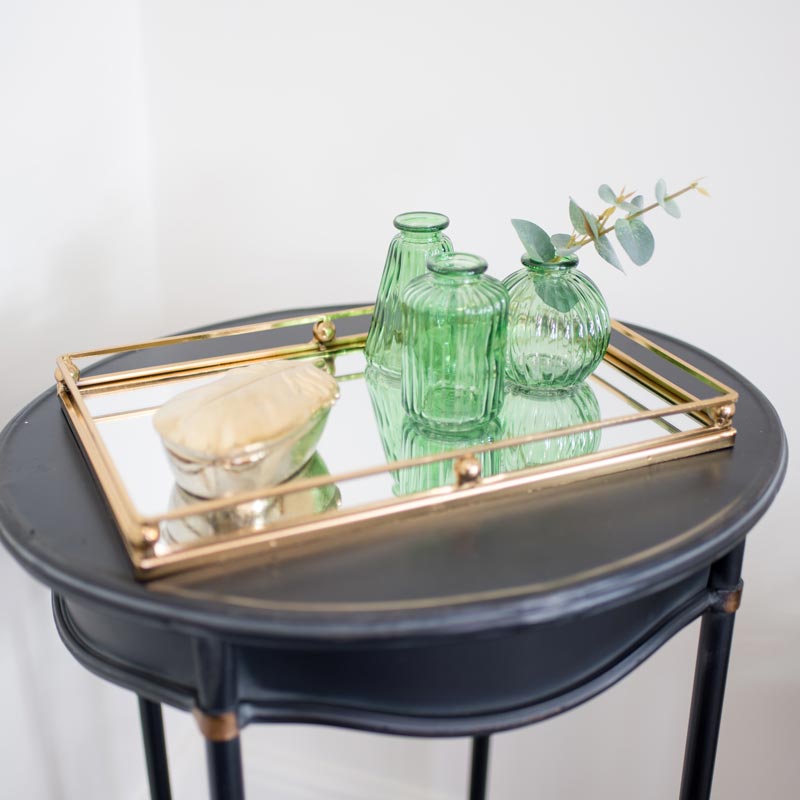 Gold Rectangle Mirrored Tray