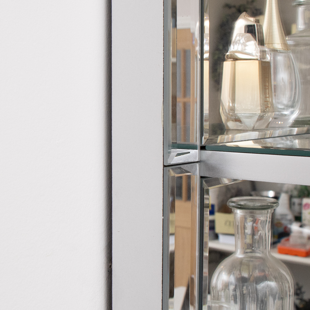 Mirrored Wall Mounted Shelving Unit