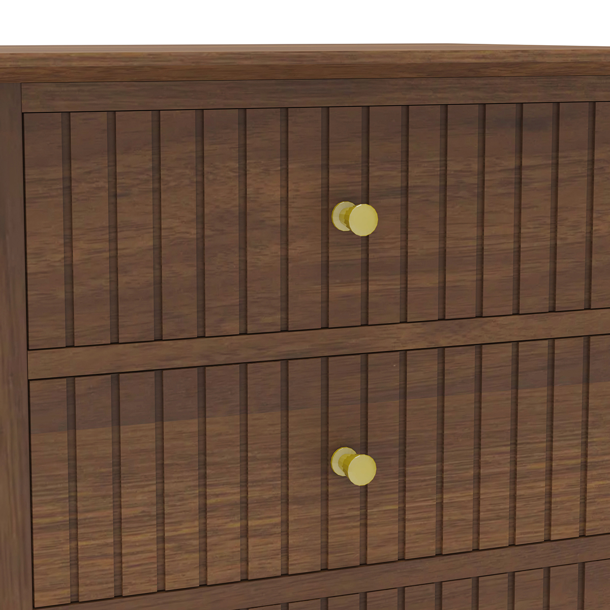 Pair of 3 Drawer Bedside Table - Hales Dark Wood Range