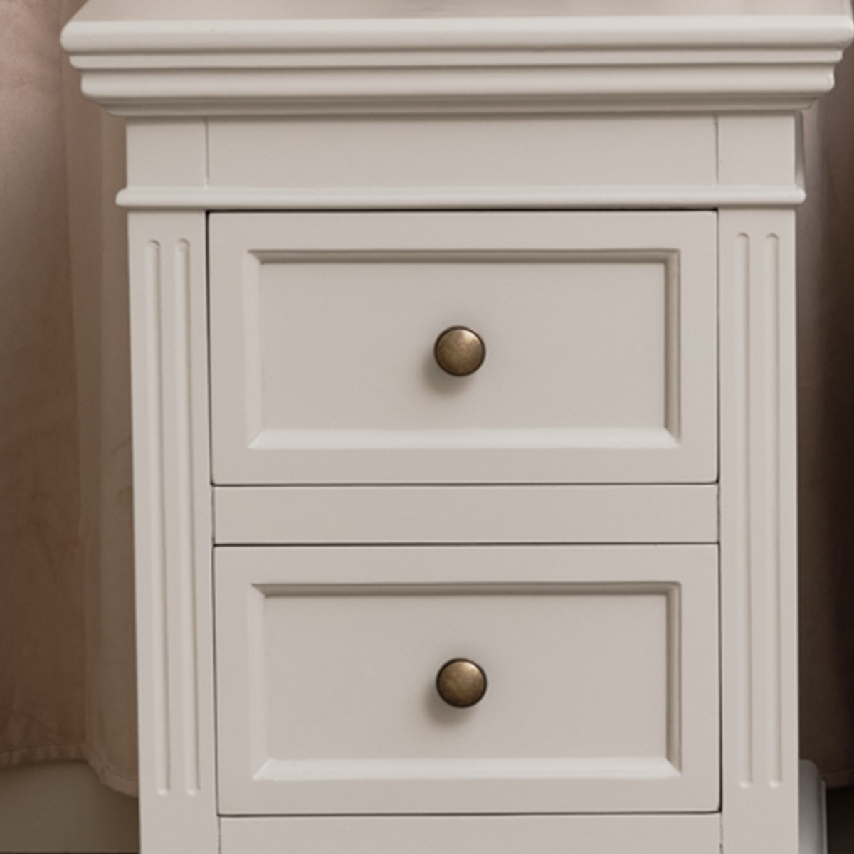 Pair of Taupe-Grey Two Drawer Bedside Tables - Daventry Taupe-Grey Range 