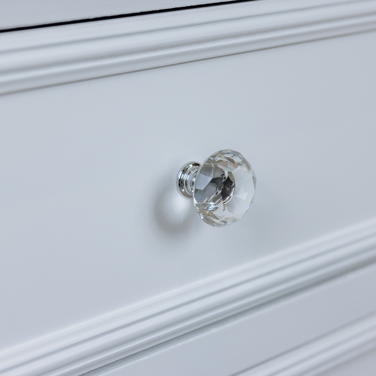 Pair of White 3 Drawer Bedside Tables - Victoria Range