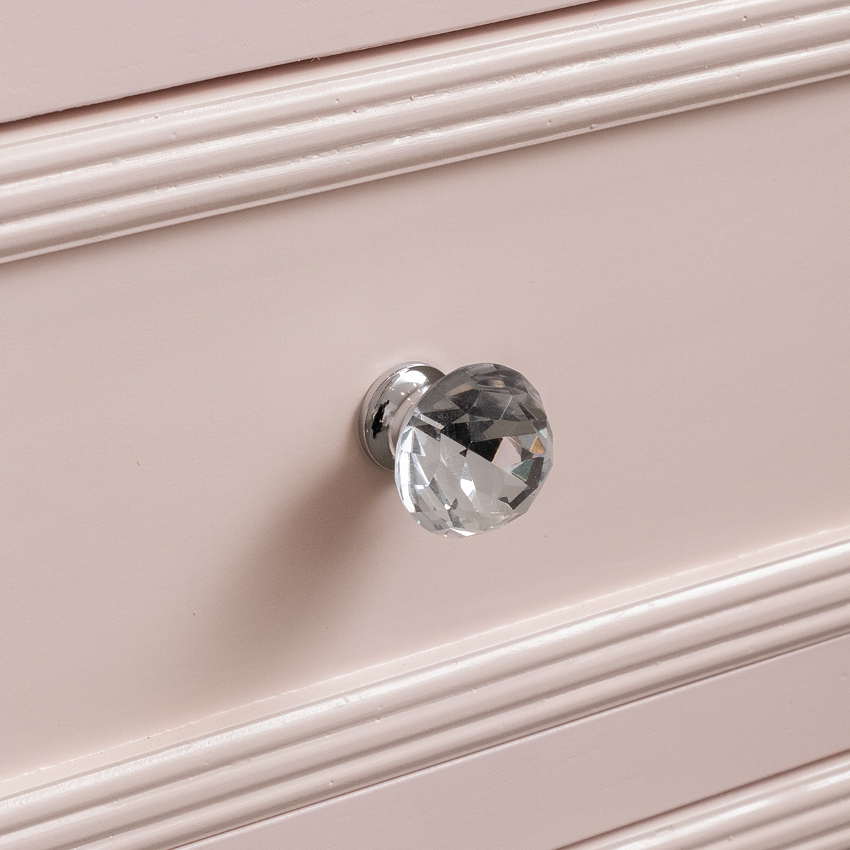 Pink Dressing Table, Mirror, Stool & Pair Bedside Tables - Sophia Pink Range